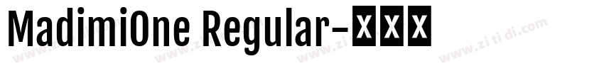 MadimiOne Regular字体转换